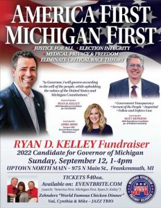 Join Ryan Kelley, Matter DePerno, and April Moss at the Michigan First Fundraiser