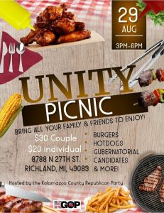 Join Ryan D Kelley at the Kalamazoo County GOP's Unity Picnic!